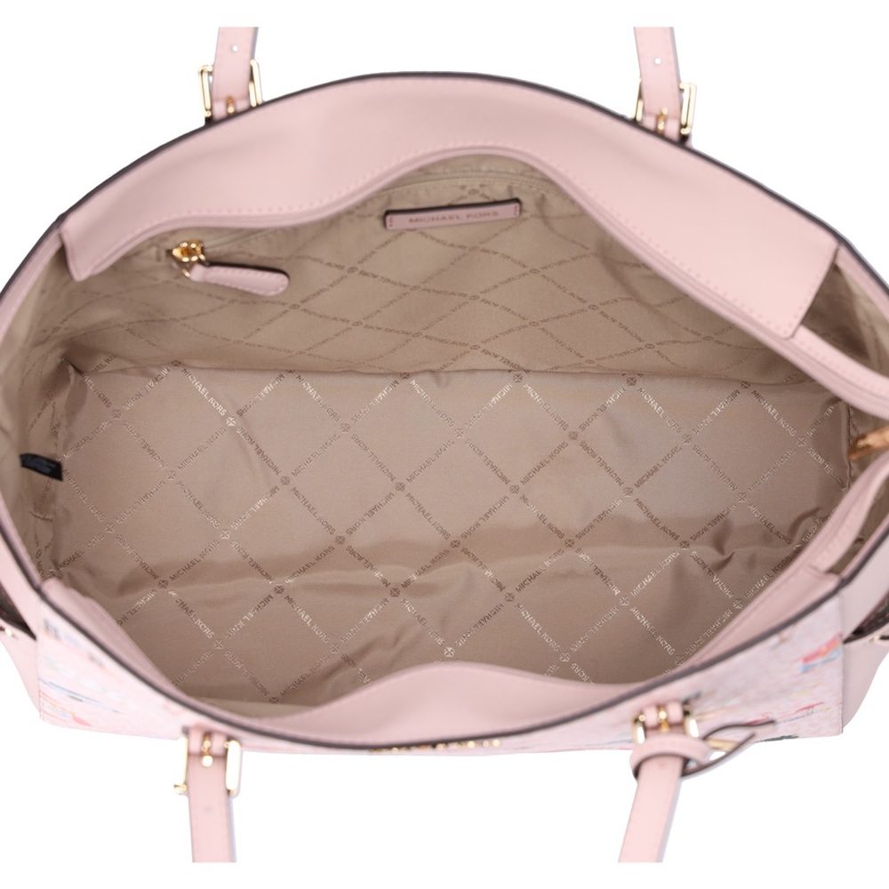 3 Michael Kors Gilly Large Tote Light Powder Blush Pink MK Miami Beach - Picture 5 of 8